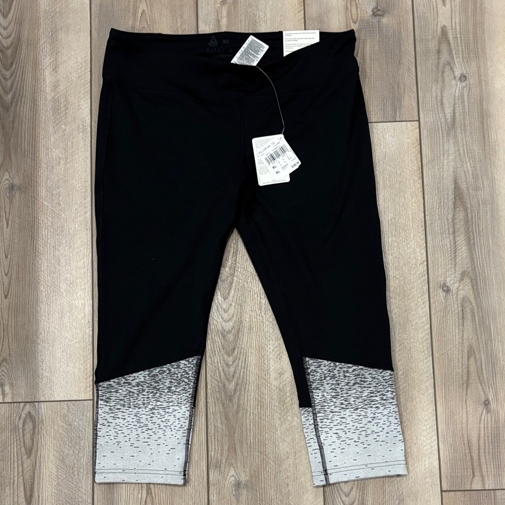 Reebok Black and Gray Leggings